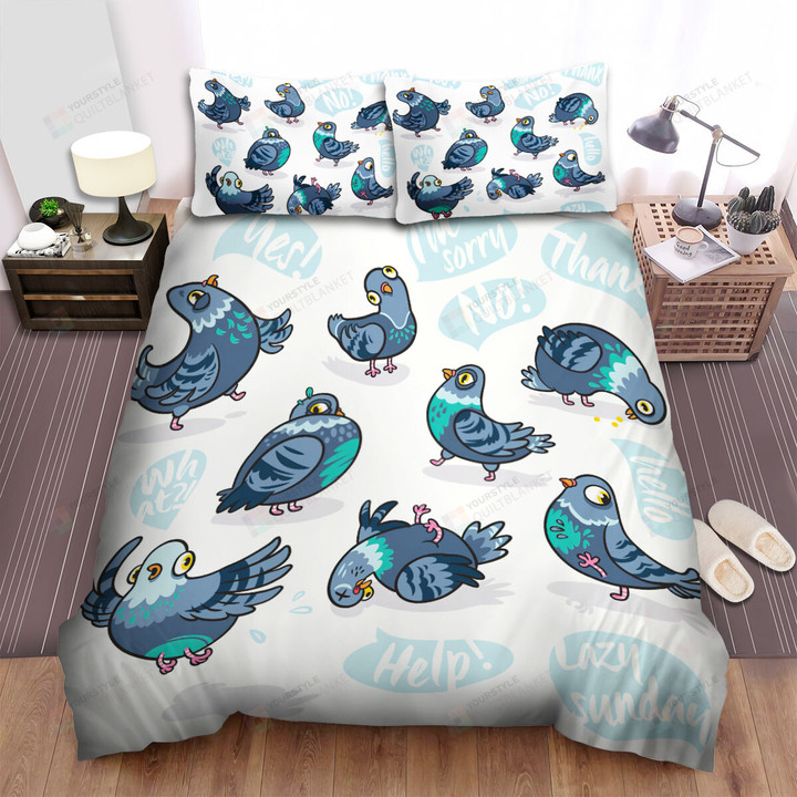 The Wild Animal - The Pigeon Language Bed Sheets Spread Duvet Cover Bedding Sets