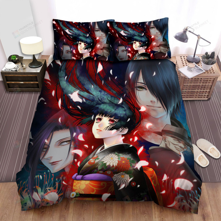 Hell Girl Main Characters Poster Bed Sheets Spread Duvet Cover Bedding Sets