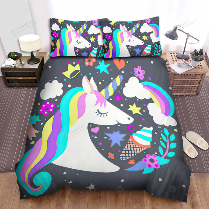 Unicorns Are Awesome Bed Sheets Spread Duvet Cover Bedding Sets