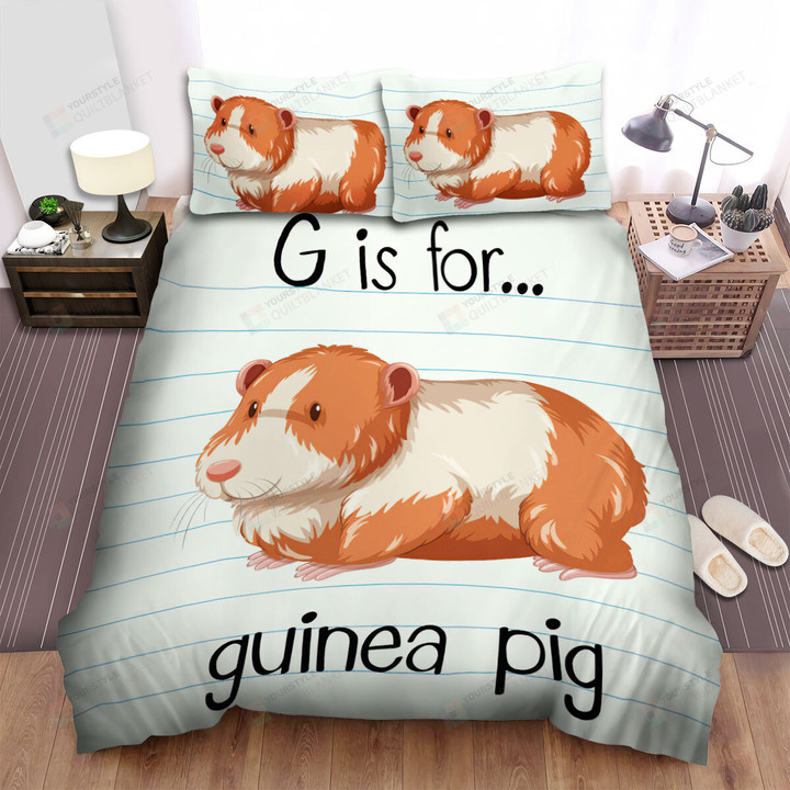 G Is For The Guinea Pig Bed Sheets Spread Duvet Cover Bedding Sets