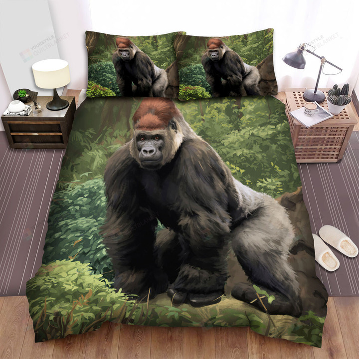 The Wildlife - The Gorilla In The Forest Art Bed Sheets Spread Duvet Cover Bedding Sets