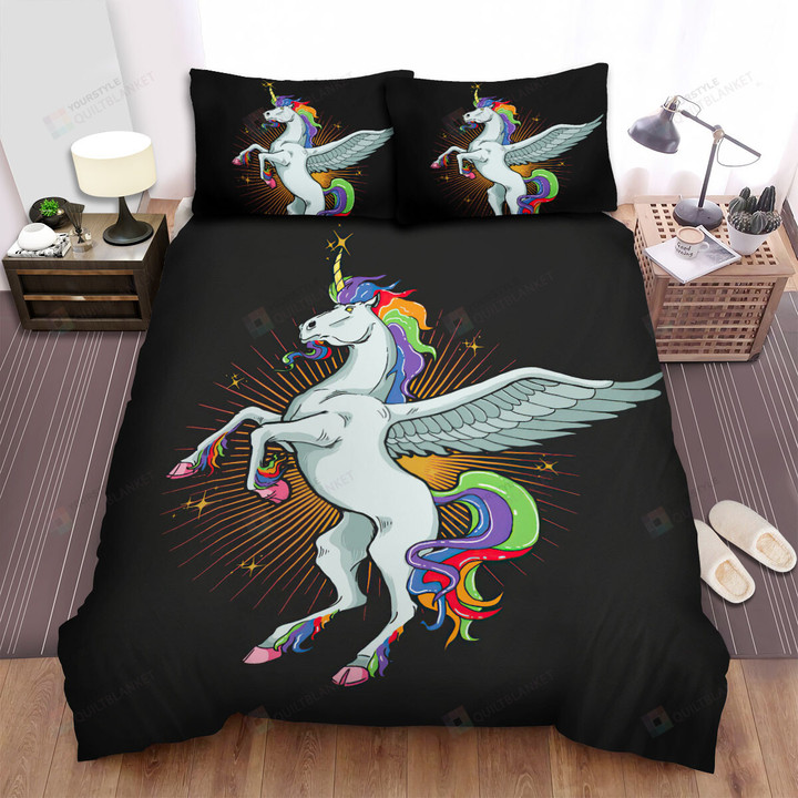 The Fantastic Animal - The Unicorn Jumping Bed Sheets Spread Duvet Cover Bedding Sets