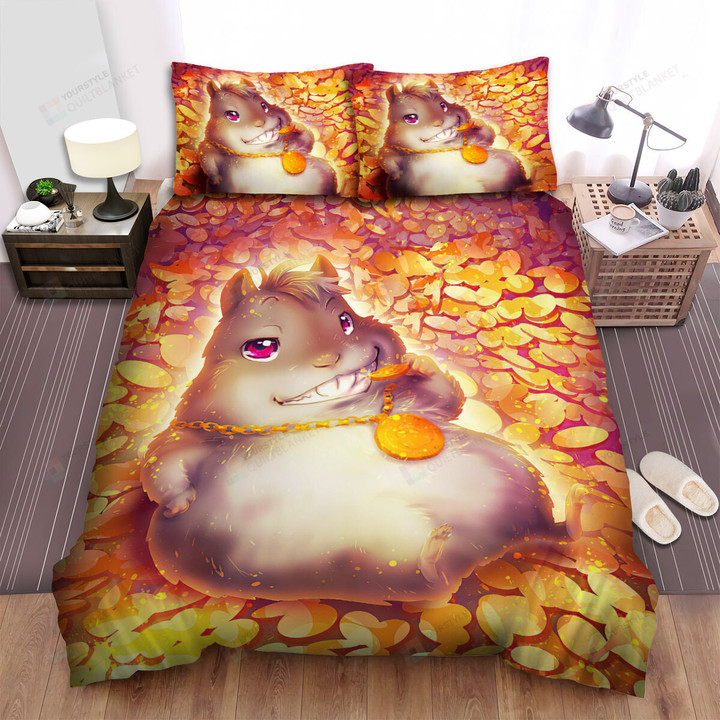 The Guinea Pig And His Treasure Bed Sheets Spread Duvet Cover Bedding Sets