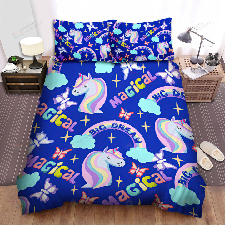 Big Dream And Magial From The Unicorn Bed Sheets Spread Duvet Cover Bedding Sets