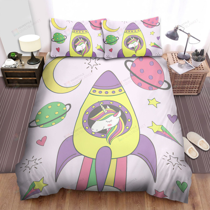 The Fantastic Animal - The Unicorn Says Believe In Your Dream Bed Sheets Spread Duvet Cover Bedding Sets