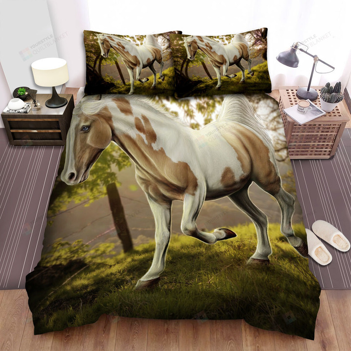 The Wild Animal - The Wild Horse Along The Barrier Bed Sheets Spread Duvet Cover Bedding Sets