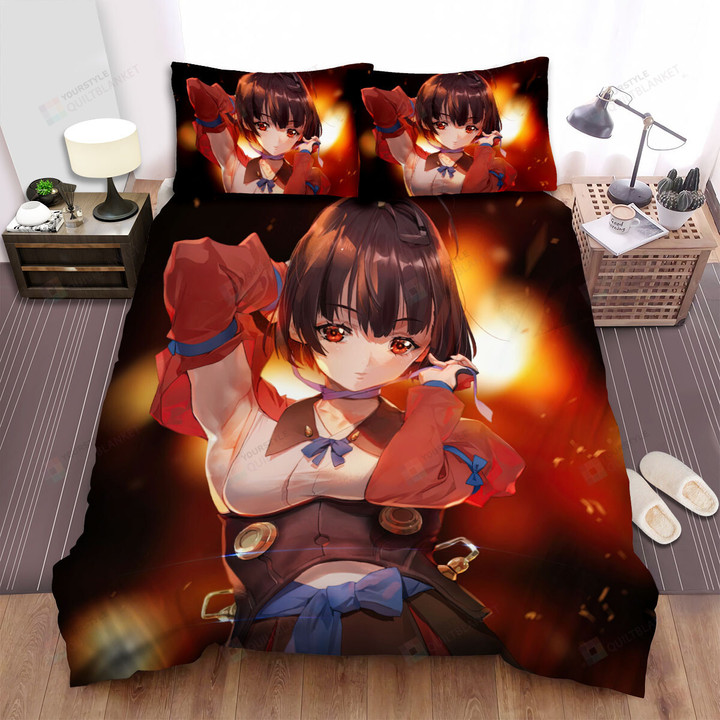 Kabaneri Of The Iron Fortress Mumei With Purple Ribbon On Her Neck Bed Sheets Spread Duvet Cover Bedding Sets