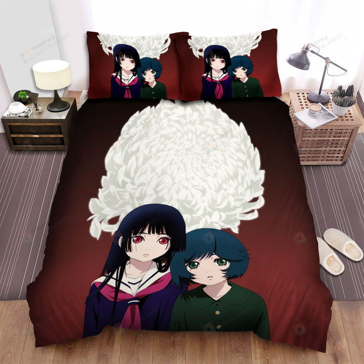 Hell Girl Ai Enma & Michiru Sagae Artwork Bed Sheets Spread Duvet Cover Bedding Sets