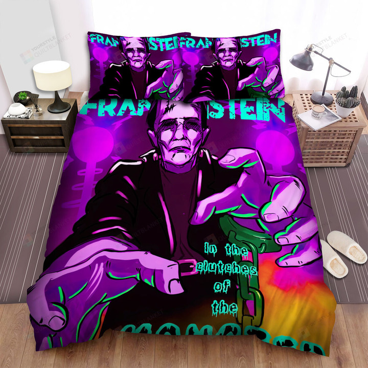 Halloween Frankenstein Monster Drawing Bed Sheets Spread Duvet Cover Bedding Sets