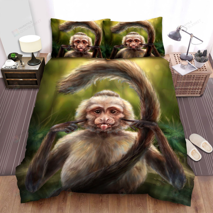 The Wild Animal - The Funny Monkey Art Bed Sheets Spread Duvet Cover Bedding Sets