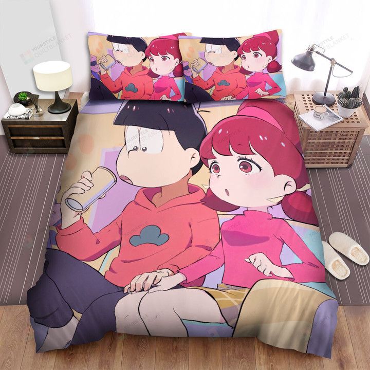Mr. Osomatsu & Totoko Yowai Going On A Date Bed Sheets Spread Duvet Cover Bedding Sets