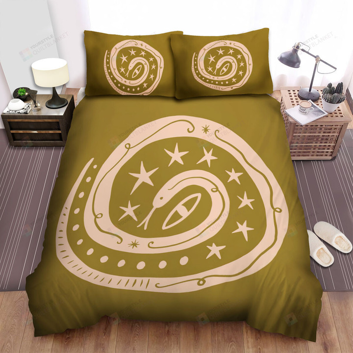 The Wild Reptile - The Snake Curling Up Bed Sheets Spread Duvet Cover Bedding Sets