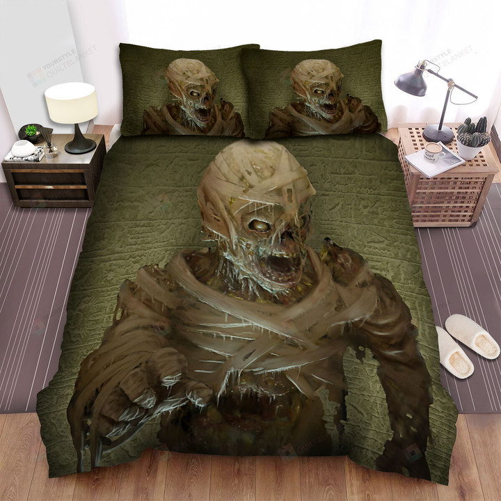 Halloween Zombie As A Mummy Bed Sheets Spread Duvet Cover Bedding Sets