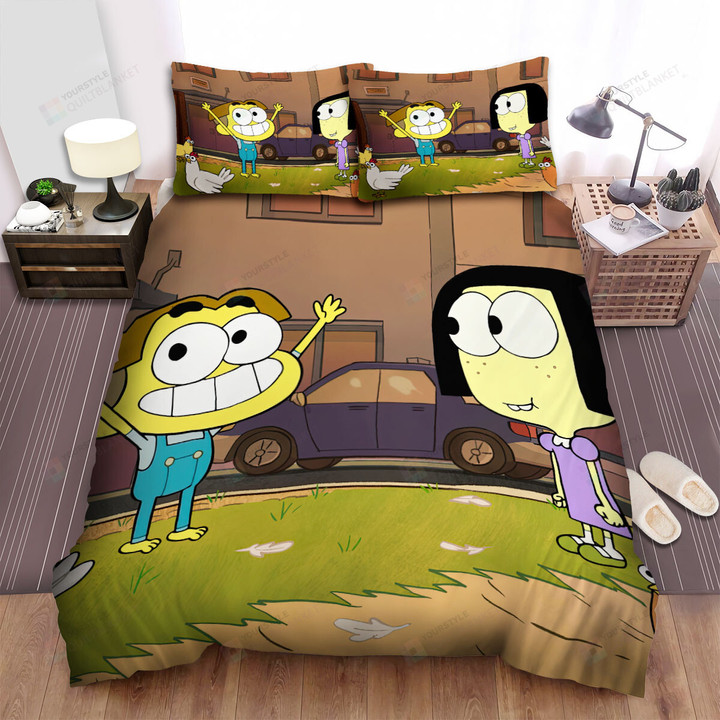 Big City Greens Cricket And Tilly With The Chicken Bed Sheets Spread Duvet Cover Bedding Sets