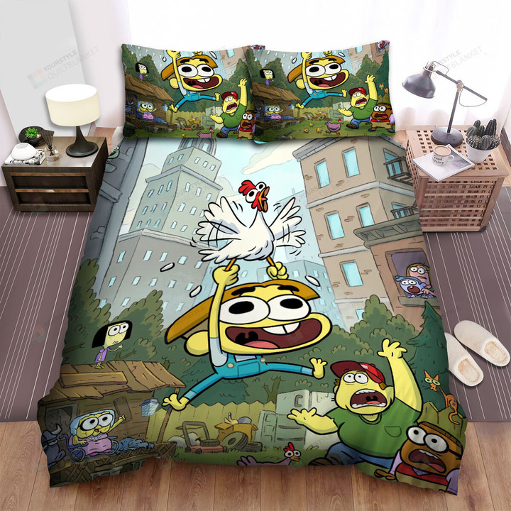 Big City Greens Cricket And The Chickens Bed Sheets Spread Duvet Cover Bedding Sets