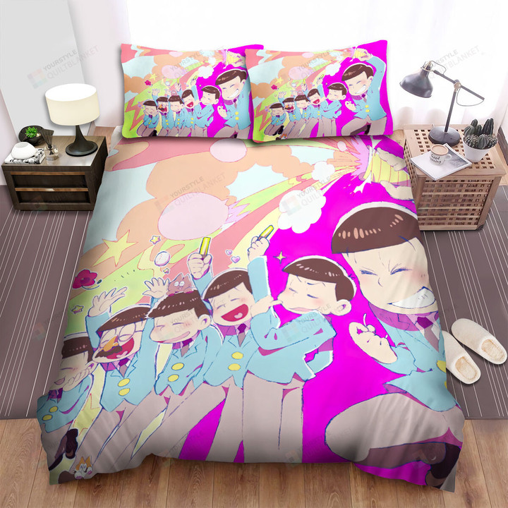 Mr. Osomatsu The Sextuplets Colorful Art Painting Bed Sheets Spread Duvet Cover Bedding Sets
