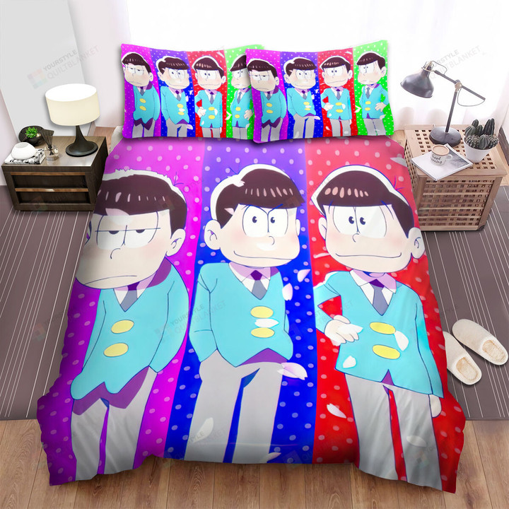 Mr. Osomatsu The Sextuplets In Their Colors Poster Bed Sheets Spread Duvet Cover Bedding Sets