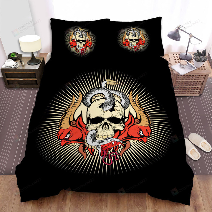 The Wild Reptile - The Rattle Snake And The Demon Faces Bed Sheets Spread Duvet Cover Bedding Sets