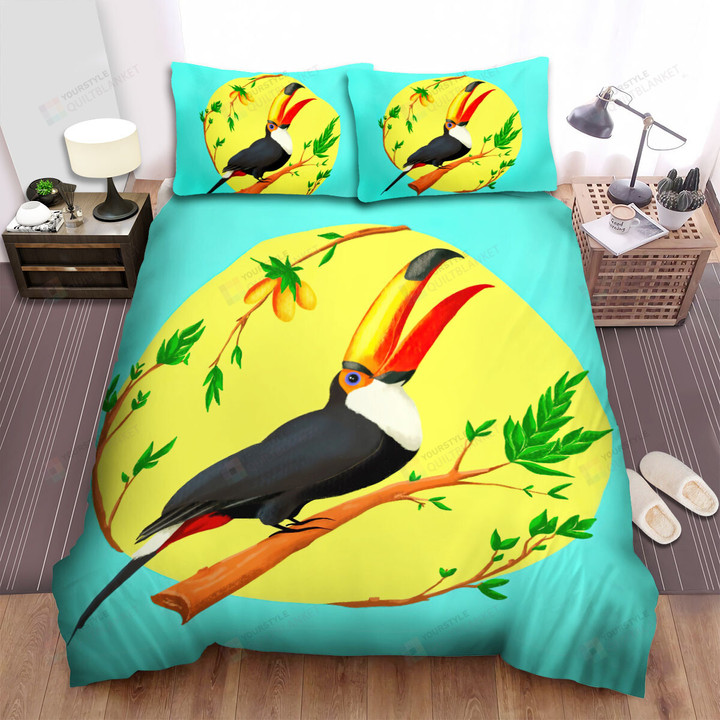 The Wild Animal - The Toucan Looking Up Art Bed Sheets Spread Duvet Cover Bedding Sets
