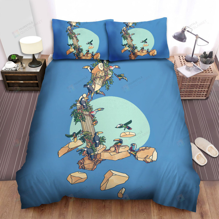 The Wild Animal - The Toucan And Falling Building Bed Sheets Spread Duvet Cover Bedding Sets
