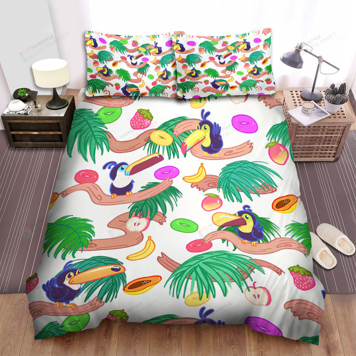 The Wild Animal - The Toucan And Food Seamless Bed Sheets Spread Duvet Cover Bedding Sets