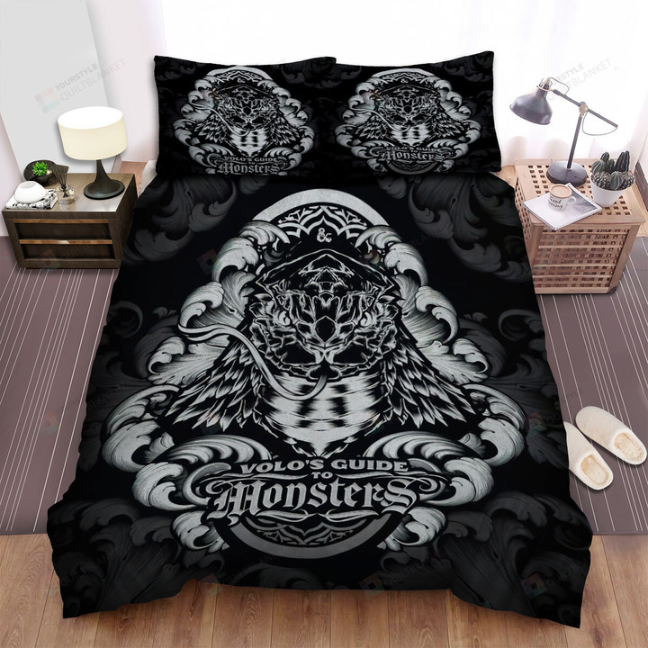 Dnd Art Volos Guide To Monsters Lizardman Bed Sheets Spread Comforter Duvet Cover Bedding Sets