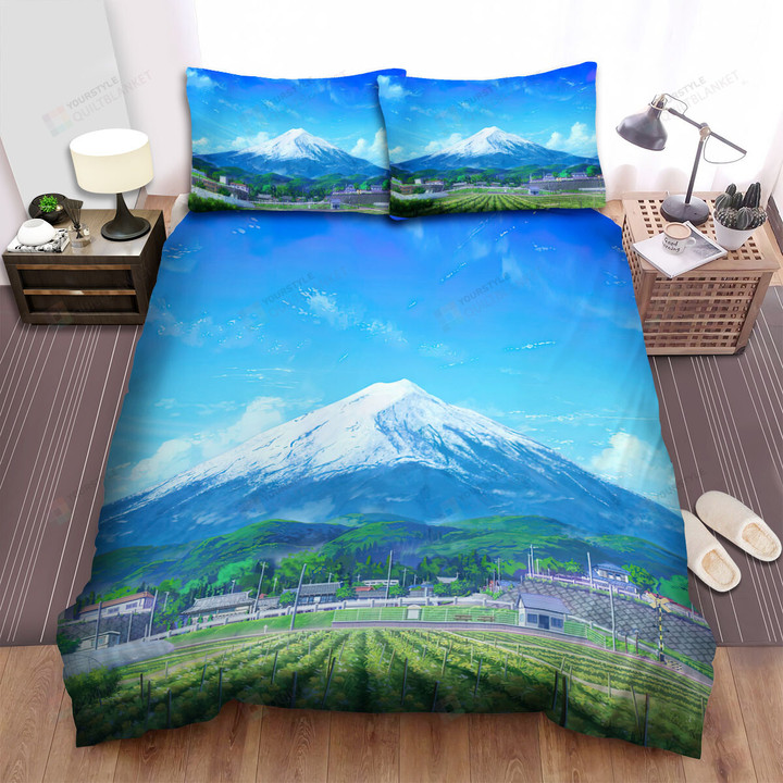 Mount Fuji Country Life Bed Sheets Spread Comforter Duvet Cover Bedding Sets