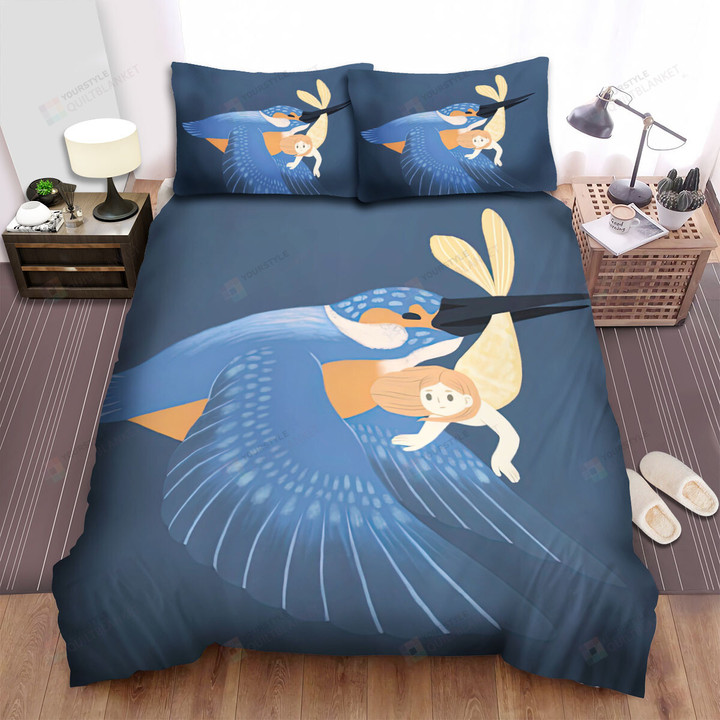 The Wild Animal - The Kingfisher Got A Mermaid Bed Sheets Spread Duvet Cover Bedding Sets