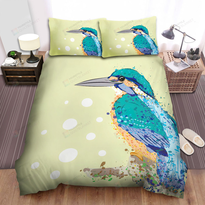 The Wild Animal - The Kingfisher Vector Art Bed Sheets Spread Duvet Cover Bedding Sets