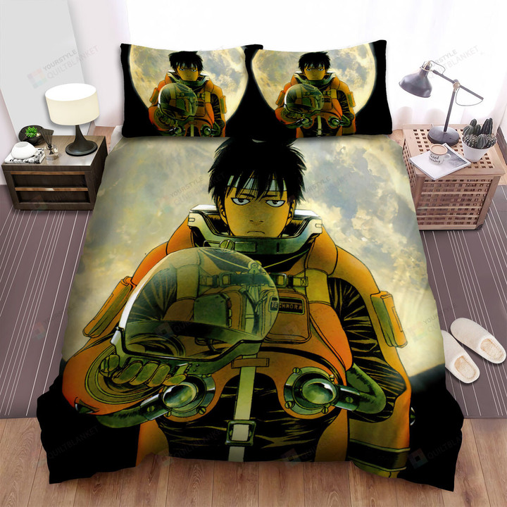 Planetes Hachirota Hoshino Moon Bed Sheets Spread Comforter Duvet Cover Bedding Sets