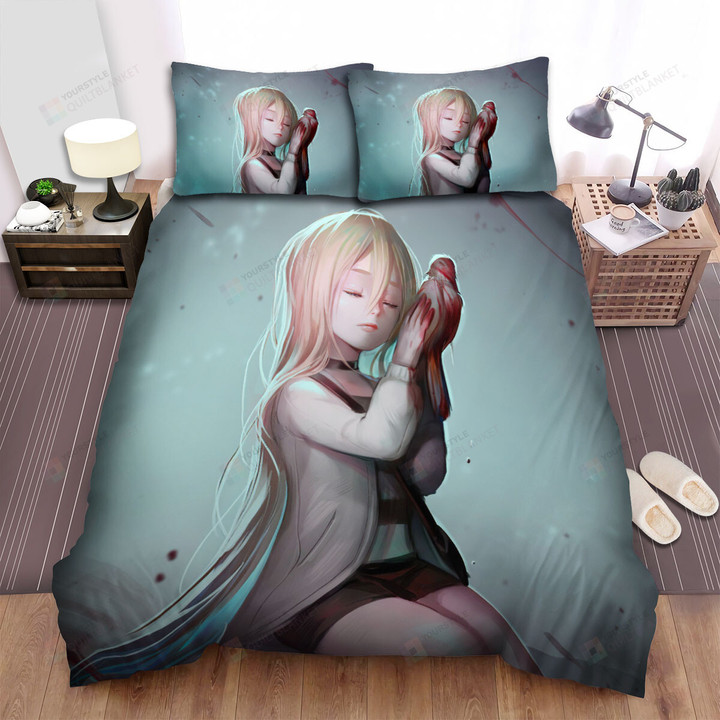 Angels Of Death Rachel Gardner & Bloody Pigeon Artwork Bed Sheets Spread Duvet Cover Bedding Sets