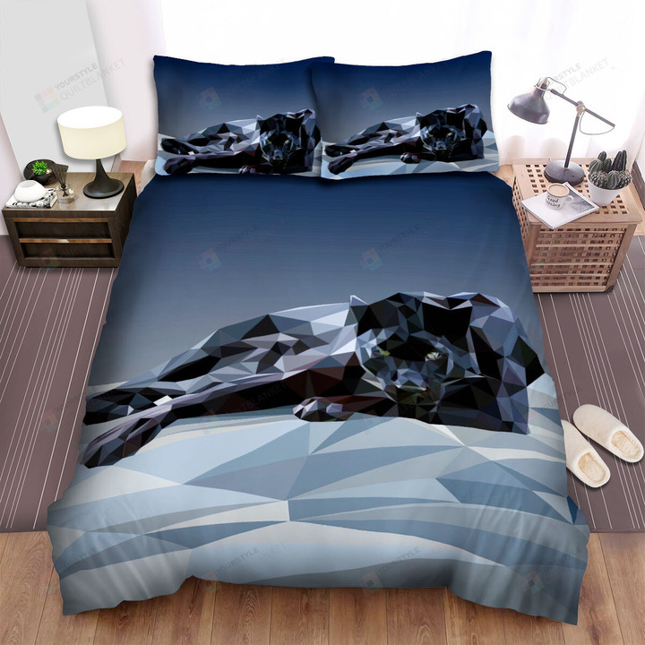 The Wild Animal - The Poly Art Of The Panther Bed Sheets Spread Duvet Cover Bedding Sets
