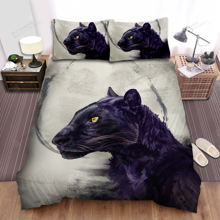 The Wild Animal - The Panther Digital Art Bed Sheets Spread Duvet Cover Bedding Sets