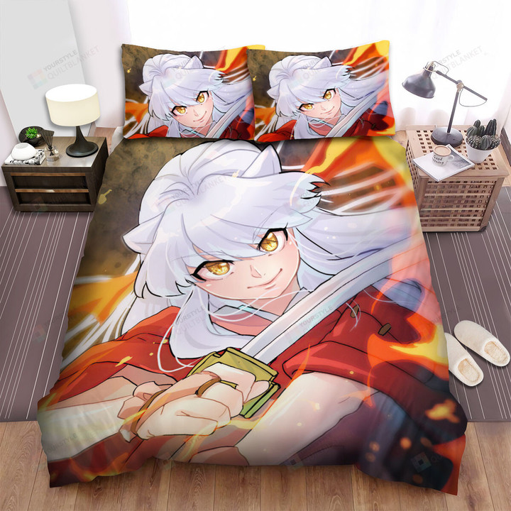 Yashahime: Princess Half-Demon Inuyasha's Fire Sword Bed Sheets Spread Duvet Cover Bedding Sets