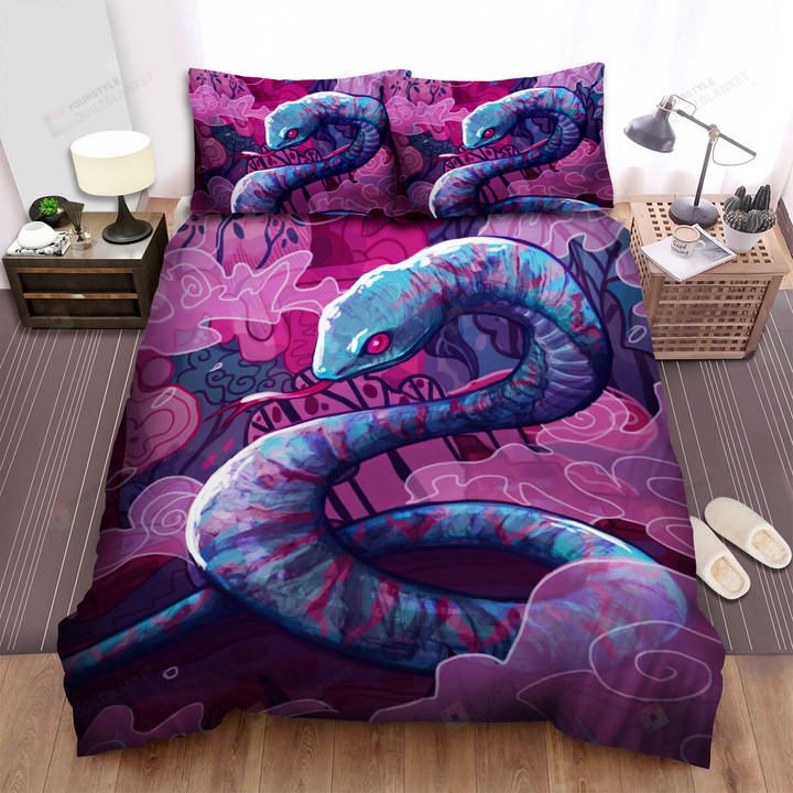 The Reptile - The Giant Snake In The Mist Bed Sheets Spread Duvet Cover Bedding Sets