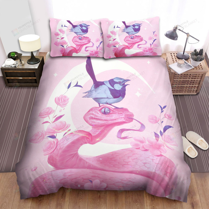 The Reptile - The Bird On The Snake Bed Sheets Spread Duvet Cover Bedding Sets