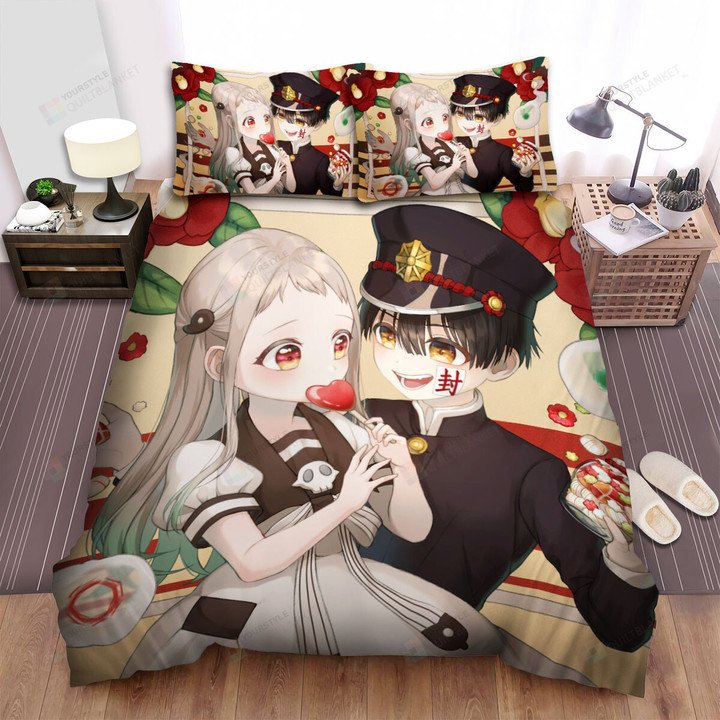 Toilet-Bound Hanako-Kun & Yashiro Nene With Sweet Candies Bed Sheets Spread Duvet Cover Bedding Sets