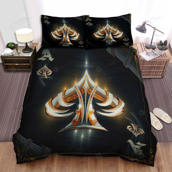 Poker Cards Ace Sword Bed Sheets Spread Comforter Duvet Cover Bedding Sets