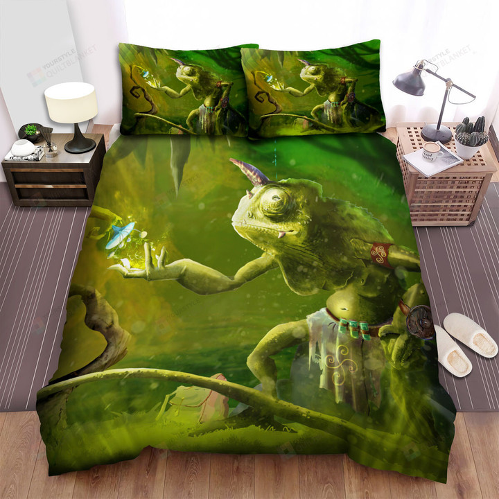 The Wild Animal - The Chameleon Witch Casting Spell Bed Sheets Spread Duvet Cover Bedding Sets