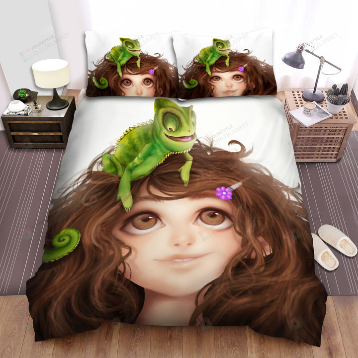 The Wild Animal - The Chameleon On Her Head Bed Sheets Spread Duvet Cover Bedding Sets