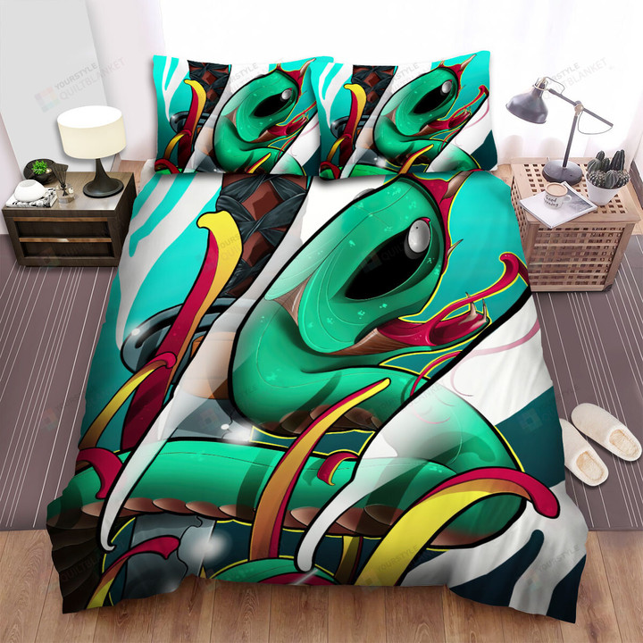 The Reptile - The Green Snake Around The Sword Bed Sheets Spread Duvet Cover Bedding Sets