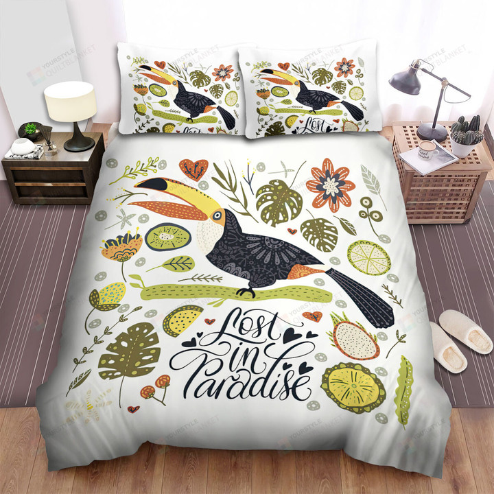 The Tropical Bird - The Toucan Lost In Paradise Bed Sheets Spread Duvet Cover Bedding Sets