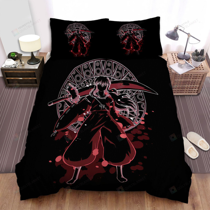 Yashahime: Princess Half-Demon Inuyasha Silhouette Artwork Bed Sheets Spread Duvet Cover Bedding Sets