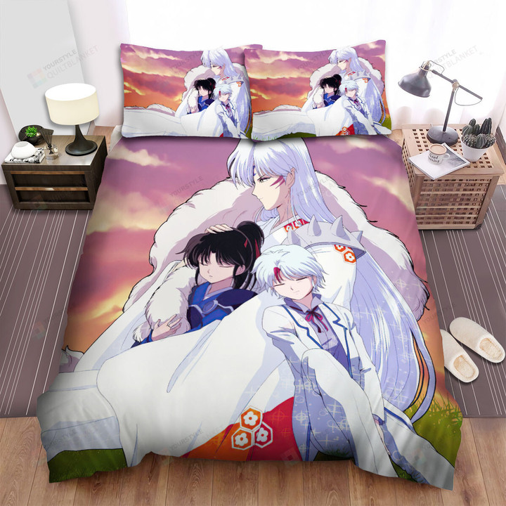 Yashahime: Princess Half-Demon Sesshomaru & His Children Artwork Bed Sheets Spread Duvet Cover Bedding Sets