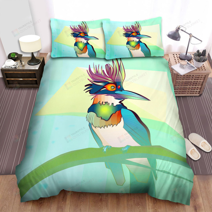 The Wildlife - The Blue Kingfisher Has Crazy Hairs Bed Sheets Spread Duvet Cover Bedding Sets