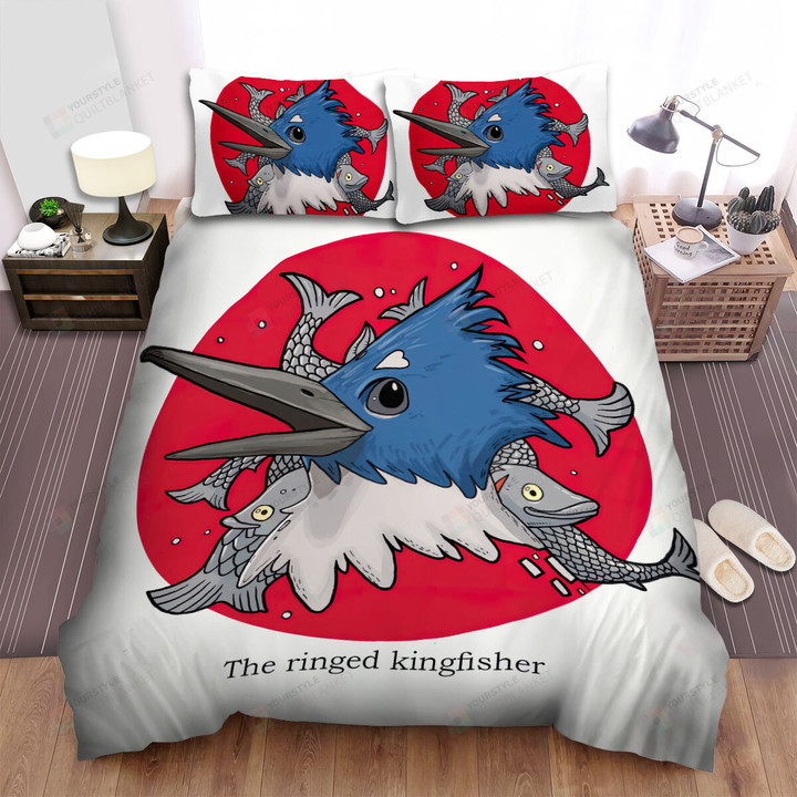The Wildlife - The Kingfisher And Fishes Bed Sheets Spread Duvet Cover Bedding Sets