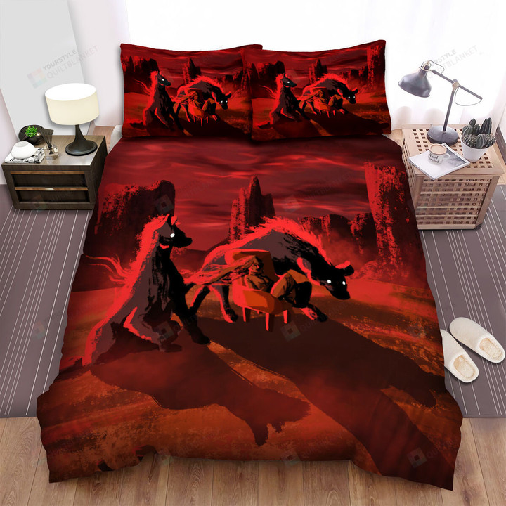 The Wild Aninmal - Sitting Among The Hyena Bed Sheets Spread Duvet Cover Bedding Sets