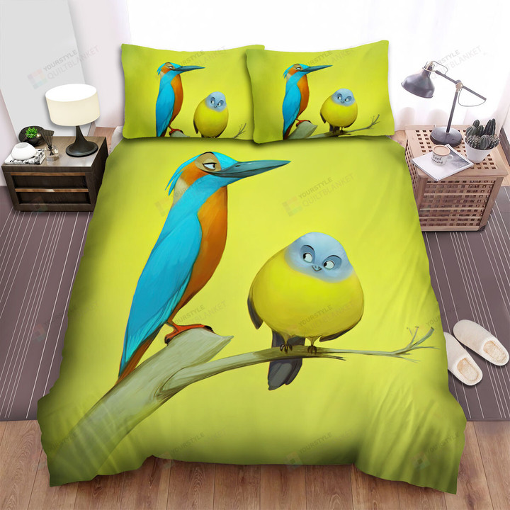 The Wildlife - The Kingfisher And Another Bird Bed Sheets Spread Duvet Cover Bedding Sets