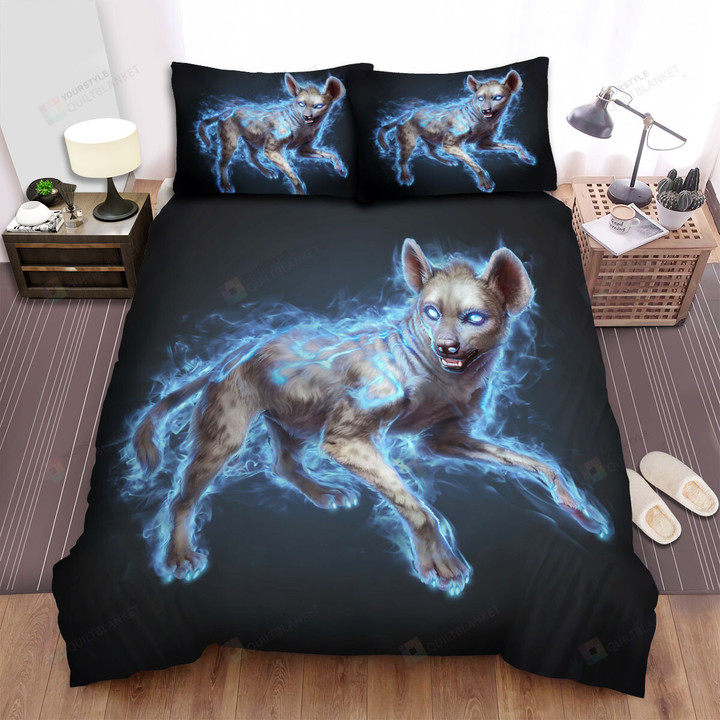 The Wild Aninmal - The Blue Light From A Hyena Bed Sheets Spread Duvet Cover Bedding Sets