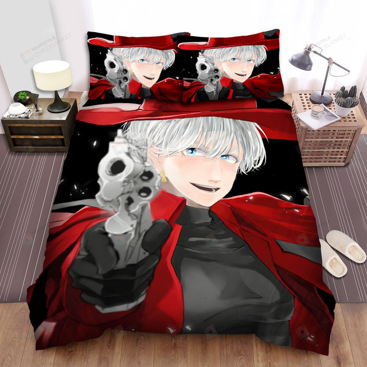 The Vampire Dies In No Time Ronaldo With A Pistol Bed Sheets Spread Duvet Cover Bedding Sets